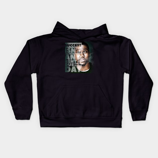 Kevin Hart Success Kids Hoodie by SAN ART STUDIO 